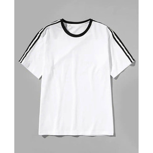 เสื้อยืดแขนสั้นผู้ชาย ผ้าฝ้าย 100% ระบายอากาศได้ดี เป็นมิตรกับสิ่งแวดล้อม น้ำหนัก 220 กรัม พิมพ์ลายโลโก้ด้านหน้า เหมาะสำหรับฤดูร้อน - Product Image 1