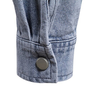 Veste en jean en toile pour homme, tendance et la plus vendue, hiver, triple boutonnage, processus de ciselage personnalisable, col rabattu déchiré