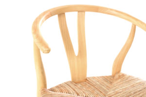 Chaise de salle à manger en bois ergonomique moderne et durable avec assise et dossier en rotin, design scandinave, meubles de salle à manger - Product Image 4