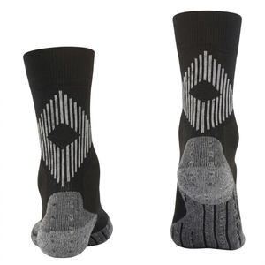 High Quality Unisex Crew <b>Socks</b> <b>Black</b> Gray Knitted Breathable Sports Regular Fit Summer Season - Product Image 3