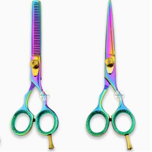 Ciseaux de coiffure Haryali noirs de 6 pouces, ensemble de ciseaux à effiler - Product Image 5