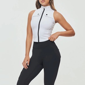 Haut court de sport pour femme de haute qualité, col rond doux, manches longues, coupe ajustée, compression, sexy, pour la gym - Product Image 6