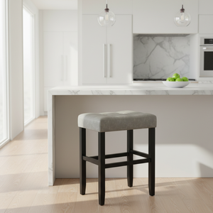 Taburete de Bar, Taburete de Cocina, Taburete de Bar Moderno Tapizado en Cuero PU sin Respaldo - Product Image 5