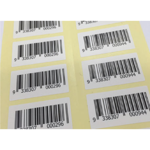 Autocollants à code-barres personnalisés Disha Communications, étiquettes thermiques autocollantes, couleur et taille personnalisées, forme rectangulaire, OEM - Product Image 4
