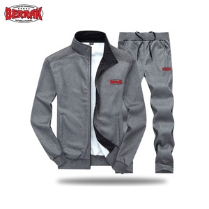 Men Tracksuit Set Polyester Sweatshirt 2021 Spring Sporting Fleece Jacket + Pants Casual Men's Sports Suit Men's Sportswear 4X - Product Image 4