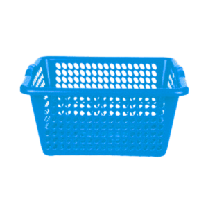 Cesta multiusos de plástico para almacenamiento doméstico, hecha en India, organizador duradero y ligero. - Product Image 1