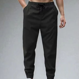 Pantalones deportivos de algodón para hombre |   Pantalones Deportivos Casuales Cómodos con Cintura Elástica - Product Image 1