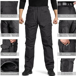 Pantalon cargo jogger pour homme avec logo personnalisé OEM, pantalon cargo multi-poches, pantalon de survêtement droit personnalisé pour homme, matière en toile respirante, automne - Product Image 4