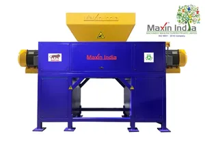 Meilleur broyeur de tissu FRP à double arbre semi-automatique, capacité 500 kg/h, machines électriques de broyage de plastique - Product Image 2