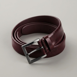 Ceinture en cuir pleine fleur de qualité supérieure pour hommes, vente en gros, ceinture en cuir épaisse à boucle ardillon, ceinture en cuir de mouton OEM pour hommes - Product Image 3