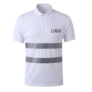 เสื้อโปโลโพลีเอสเตอร์สำหรับงานก่อสร้าง สะท้อนแสง มองเห็นได้ชัดเจน แห้งเร็ว ระบายอากาศได้ดี สำหรับผู้ชาย พร้อมโลโก้แบบกำหนดเอง - Product Image 3