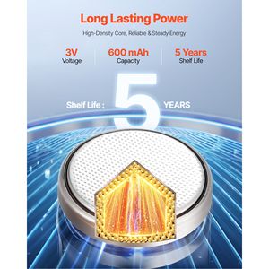 Pacco Batterie a Bottone al Litio CR2450, 20 Pezzi, Lunga Durata, 3V, CR 24, Senza Mercurio, Anti-Ingozzamento, Batterie Digitali - Product Image 2