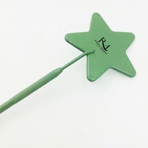 Espejo de Maquillaje de Pestañas Personalizado con Forma de Estrella Verde, de Acero Inoxidable, de Mano, de una Sola Cara, con Aumento de 3X - Product Image 3