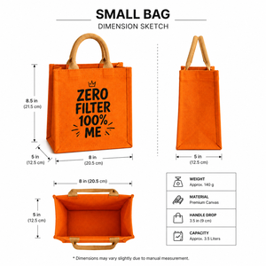 AMANI <b>Custom</b> Printed Small Orange Jute Eco-Friendly <b>Foldable</b> Mini Tote <b>Bag</b> Reusable <b>Shopping</b> Travel Packaging Wholesale - Product Image 2