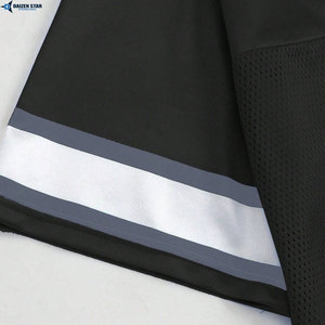 Maillot de football noir en mesh pour homme Daizen Star International, numéro 23, avec application en twill, col rond, manches courtes - Product Image 6