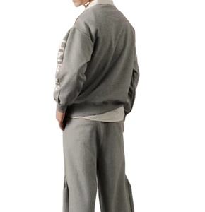 Sudadera Personalizada de Lujo, Estilo Universitario, con Puños a Rayas, 100% Algodón Jersey, Sudadera Holgada de Cuello Redondo - Product Image 4