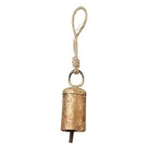 Campanas de Metal Rústicas para Decoración Navideña, Campanas Vintage Doradas en Cuerda de Yute, Decoración Rústica Estilo Granja para Colgar en Navidad - Product Image 2