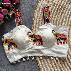 เสื้อแขนกุดผ้าคอตตอนมหัศจรรย์ทันสมัย พร้อมลายปักช้าง ตกแต่งขอบโคดี และลายซิกแซกด้านหลัง จำหน่ายราคาส่ง - Product Image 5