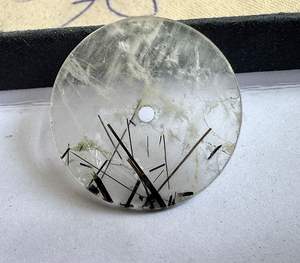 Esfera de Reloj de Cuarzo Rutilado Negro Natural, Esfera de Piedras Preciosas Personalizada, Esfera de Reloj de Lujo con Piedras Preciosas - Product Image 2