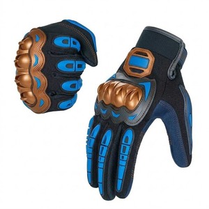 Airflow Design Leather Motorcycle <b>Gloves</b> Hard Shell Knuckle Guard Lightweight Breathable Motorbike Riding Gear - Product Image 6