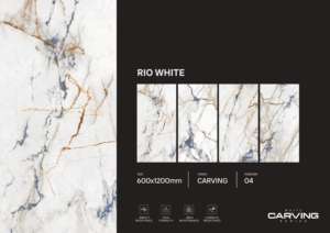 กระเบื้องพอร์ซเลนแกะสลักลายหรูหราทันสมัย ขนาด 600x1200 มม. กระเบื้องปูพื้นและผนังขนาดใหญ่ สำหรับบ้าน สำนักงาน และโครงการโรงแรม - Product Image 2