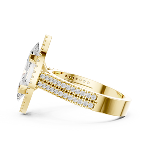 แหวนหมั้นทองคำขาว 14K สำหรับผู้หญิง ประดับเพชรทรงมาร์คีส์ 2.50 กะรัต เพชรเลี้ยงในห้องปฏิบัติการ รับรองโดย IGI สำหรับวันครบรอบแต่งงาน - Product Image 4