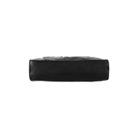 Sac à main de luxe souple et décontracté pour femme en cuir Nappa noir avec patchwork étoiles, fermeture boutonnée, grand format 12 pouces