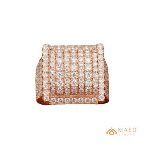<b>Mens</b> Rose Gold Tone Moissanite Square Engagement <b>Ring</b> Luxury Hip Hop Gift Jewelry Stylish Wear - Product Image 1