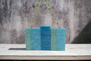 Bolso de Mano de Resina Acrílica de Diseño para Mujer, Transparente, para Fiestas Nocturnas, Bolso de Lujo para Damas - Product Image 5