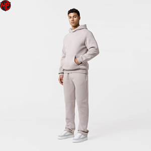 Men Beige Jogger Pants Casual Straight Leg <b>Trousers</b> <b>Elastic</b> Waist Sweatpants for Daily Wear Fleece Jogger Tracksuit Pants Men - Product Image 5