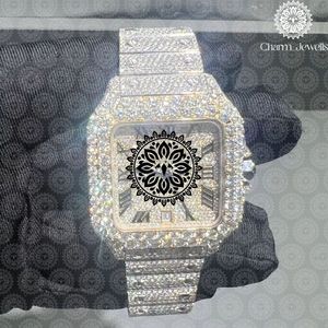 Reloj de Cristal de Lujo para Mujer Charm Jewells, Esfera Irregular, Cuarzo Analógico, Correa de Acero Inoxidable de 38 mm, Estilo Joyería de Moda - Product Image 6