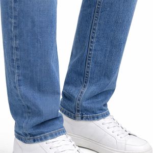 Jean en denim coupe droite pour homme, couleur unie classique, coupe régulière, tissu léger et durable, streetwear, automne, décontracté, respirant - Product Image 6