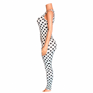 Combinaison moulante sans manches en tricot pour femme – Combinaison une pièce extensible et ajustée à longueur intégrale - Product Image 4