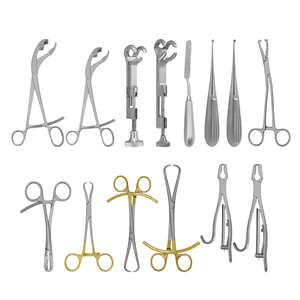 ชุดเครื่องมือผ่าตัดกระดูก 14 ชิ้น คีมจับกระดูก คีมลดแรงกด คีมขูด คีมตัก เครื่องมือสแตนเลสเกรดเยอรมัน - Product Image 1