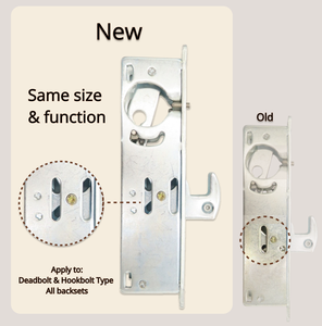 Narrow Type Mortise Hook Bolt Aluminum Stile Door <b>Lock</b> Made in Taiwan Compatible with Adams Rite - Product Image 2