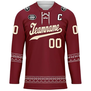 Maillot de hockey sur glace personnalisé OEM 100 % polyester imprimé par sublimation, fournisseur pakistanais, vente en gros, exportation, acheteurs américains, uniforme d'équipe, en gros - Product Image 4