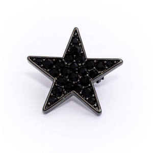Broches de metal personalizados con estrellas y diamantes de imitación para decoración de vestidos de mujer de alta calidad y lujo. - Product Image 3