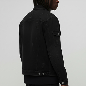 Custom Printed <b>Denim</b> Jacket Unisex Oversized Streetwear Vintage Jean <b>Coat</b> OEM ODM Factory Direct Sale - Product Image 2