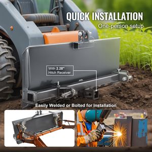 Piastra Adattatore Universale in Acciaio da 3/8'' per Attacco Rapido Skid Steer, Compatibile con Caricatore per Montaggio Skid Steer da 7000 libbre - Product Image 4