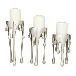 Candelabro de Cera Fundida de Aluminio Fundido de Alta Resistencia • Trio de Esculturas de Mesa Nórdicas de Lujo - Product Image 2