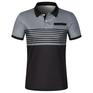 Chemises à manches courtes pour hommes, nouveau design, décontractées, en coton, grande taille, respirantes, à motif uni, anti-rides, séchage rapide, polo - Product Image 6