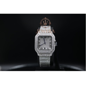 Montre de luxe en acier inoxydable et moissanite, directement de l'usine, idéale pour les cadeaux de fiançailles, les cadeaux d'entreprise et les passionnés de mode - Product Image 1