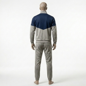 Men Color Block Tracksuit 2 Piece Sportswear Set Full Zip <b>Jacket</b> Jogger Pants Regular Fit for <b>Workout</b> Leisure - Product Image 3