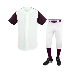 Wholesale Unisex Custom Blank Baseball Uniform for Adults / New Arrival Plus Size Comfortable Breathable 100% Sports Jerseys - Product Image 2