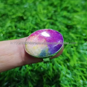 Anillo de Plata de Ley 925 de cuarzo Solar de la mejor calidad, anillo de piedras preciosas de rodio hecho a mano para compromiso, boda, regalo de cumpleaños para ella - Product Image 6