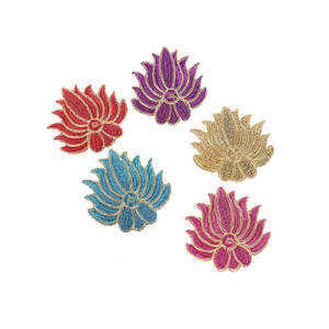 Custom Embroidery Iron-<b>On</b> & <b>Sew</b>-<b>On</b> <b>Patches</b> High Quality Non-Woven Fabric Flower Shape for Bags Clothes Fashion Apparel - Product Image 3
