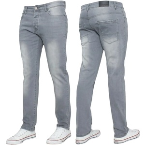 Pantalones Vaqueros de Mezclilla para Hombre, Corte Recto, Estilo Casual Urbano, Lavados, Ajustados, con Logotipo Personalizado, Servicio OEM - Product Image 5