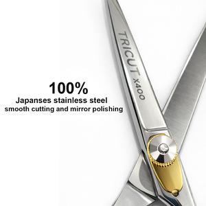 Ciseaux de coiffure professionnels finition miroir, ciseaux de barbier avec étui en cuir, peigne de qualité supérieure, ciseaux pour salon, usage domestique et ciseaux à moustache - Product Image 3