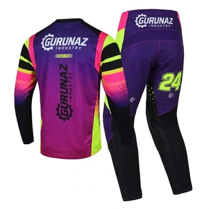 Ensemble pantalon et maillot de moto Guruna Z Red unisexe en polyester/coton, respirant, imperméable, coupe-vent, séchage rapide - Product Image 2