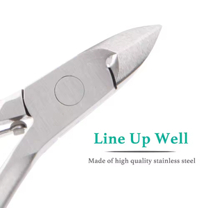 Kit de manucure professionnel en acier inoxydable à lames courbées, avec pince à cuticules à large ouverture pour ongles et repousse-cuticules, et coupe-ongles pour ongles incarnés - Product Image 4